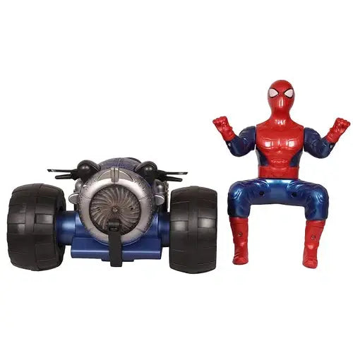 Stunt Spin Motorcycle Spiderman - kidzbuzzz