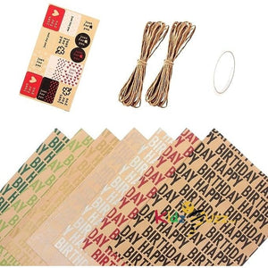 7Pcs Wrapping Paper Set-Birthday Wrapping Paper Set