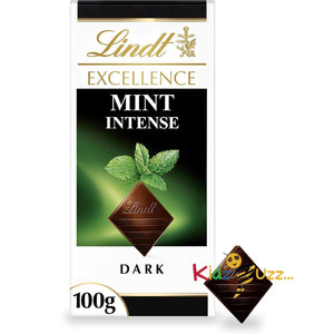 Lindt Excellence Dark Mint Chocolate Bar Each 100g (Pack Of 12)