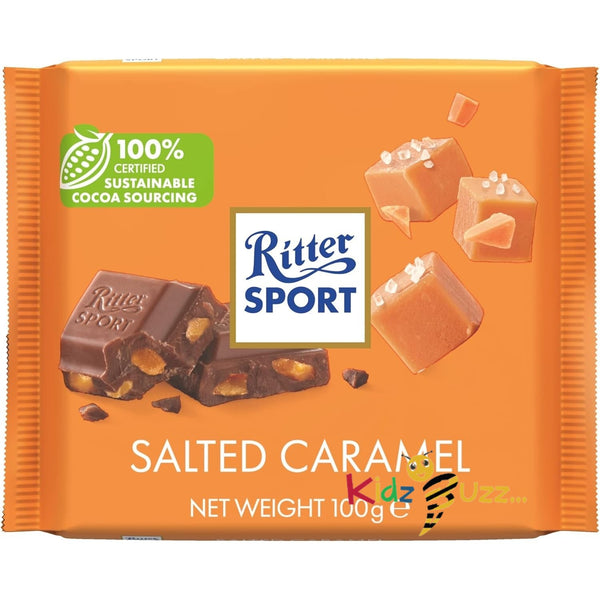 Ritter Sport Salted Caramel Chocolate 100g Pack of 12