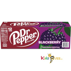 Dr Pepper Blackberry Soda, 12 x 355ml Cans - kidzbuzzz