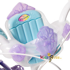 Huffy Disney Frozen 12" Kids Bike with Front Doll Carrier, Metallic Purple Finish – Ideal for Girls Aged 3 to 5