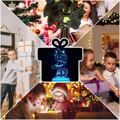 3D Night Light Toy 3 Patterns 16 Color Changes with Remote Control Touch