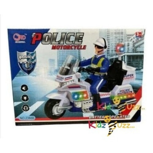 Police Motorcycle Toy For Kids- Bike Police Man Toy For Kids