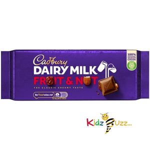 Cadbury Dairy Milk Fruit & Nut 180g- The Classic Creamy Taste