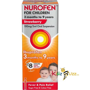 2 X Nurofen For Children Ibuprofen Oral Suspension - Strawberry 100ml