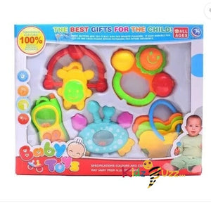 Baby Rattle 5 pieces Set Rattle  (Multicolor) - Baby Toys