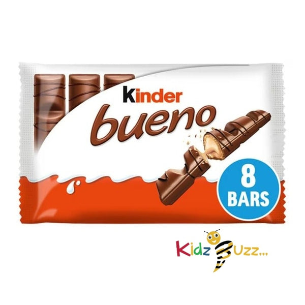 Kinder Bueno Milk & Hazelnut Chocolate Bars Multipack 4 X 43g Pack of 3