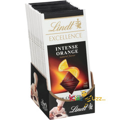 Lindt Excellence Intense Orange Dark Chocolate Bar Pack of 12