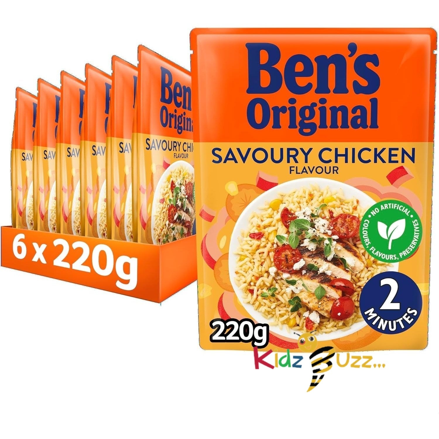 Ben Chicken Rice BEN'S ORIGINAL Savoury Chicken Microwave Rice, 6 X 220G | kidzbuzzz