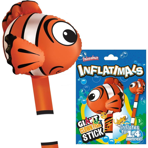 Giant Clown Fish Inflatimals Stick-Sea Animal Blow Up Toy, Perfect Inflatable Party Gifts Or Party Decorations For Kids - kidzbuzzz