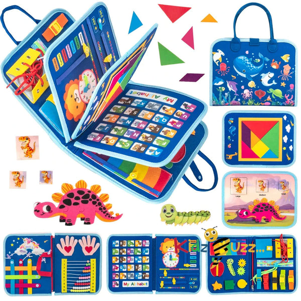Sensory Board Bag Blue Toy- Educational Learning Toys