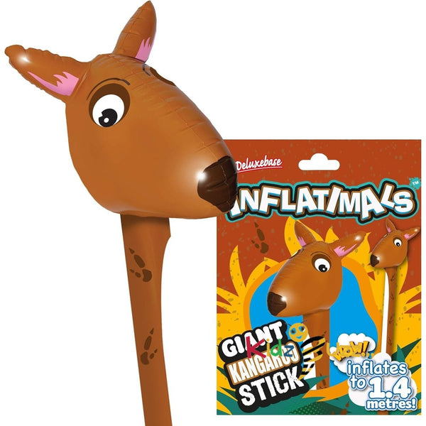 Giant kangaroo Inflatimals Stick- Animal Blow Up Toy, Perfect Stuff For Kids Party Decoration - kidzbuzzz