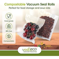 Vacuum Seal Rolls Embossed 2 Vacuum Seal Rolls 11 Inches x 20 Feet 28cm x 6m