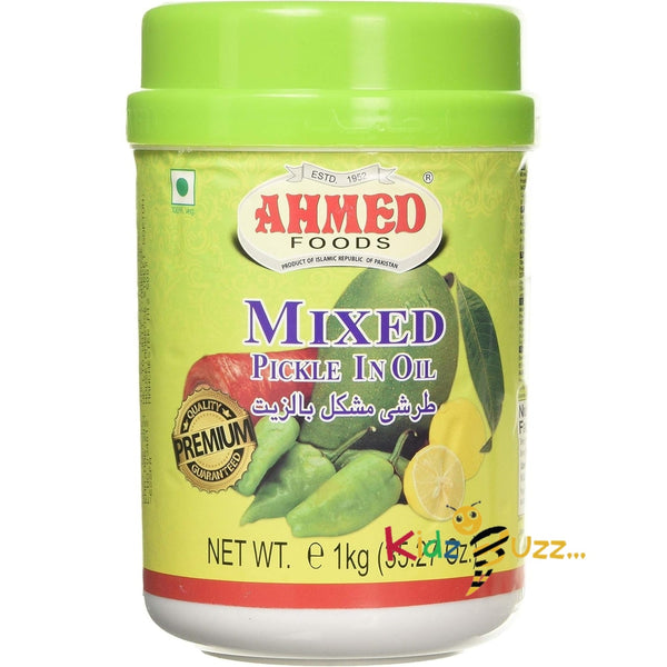 Ahmed Foods Mixed Pickle in Oil, 1 kg X 6 Pcs