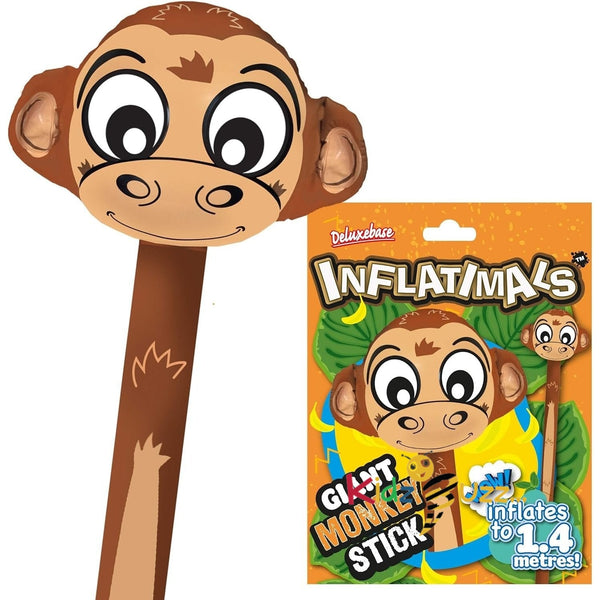 Giant Monkey Inflatimals Stick- Animal Blow Up Toy, Perfect Item For Party Decorations - kidzbuzzz