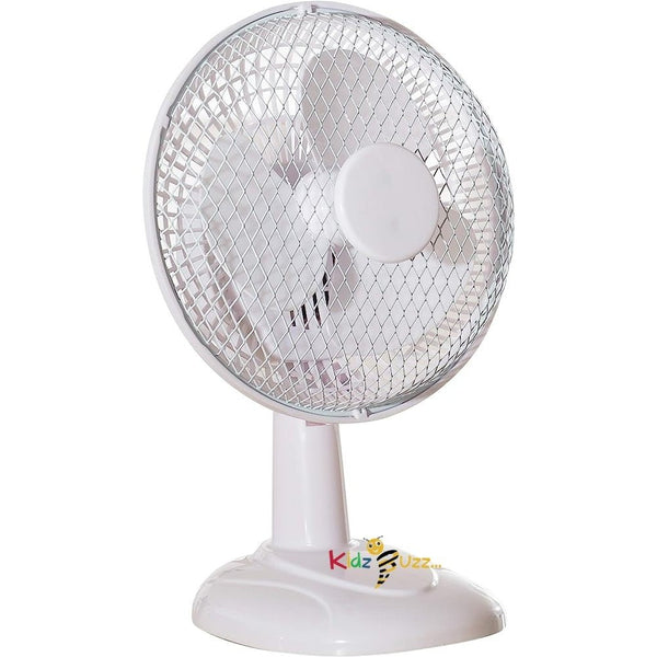 Table Fan 6-Inch, Portable Desk Fan For Home/Office, 2 Speed Settings, 3 Blades, consistent Airflow - White