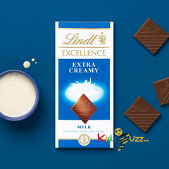Lindt Excellence Milk Extra Creamy Chocolate Bar Each 100g Pack of 5