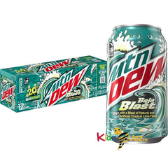 Mountain Dew Baja Blast Flavoured Soft Drink 330ml Pack Of 12