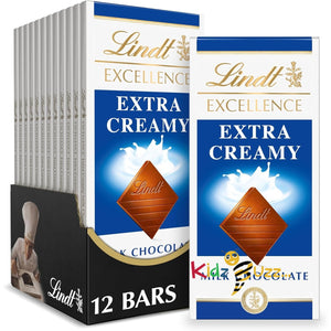 Lindt Excellence Extra Creamy Milk Chocolate, 3.5-Ounce Packages (Pack of 12)
