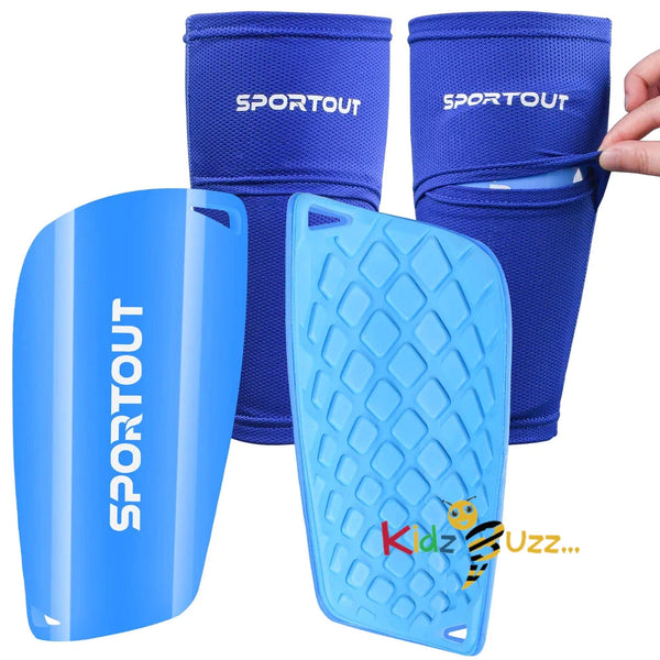 Football Shin Guards with High Elastic Sleeves