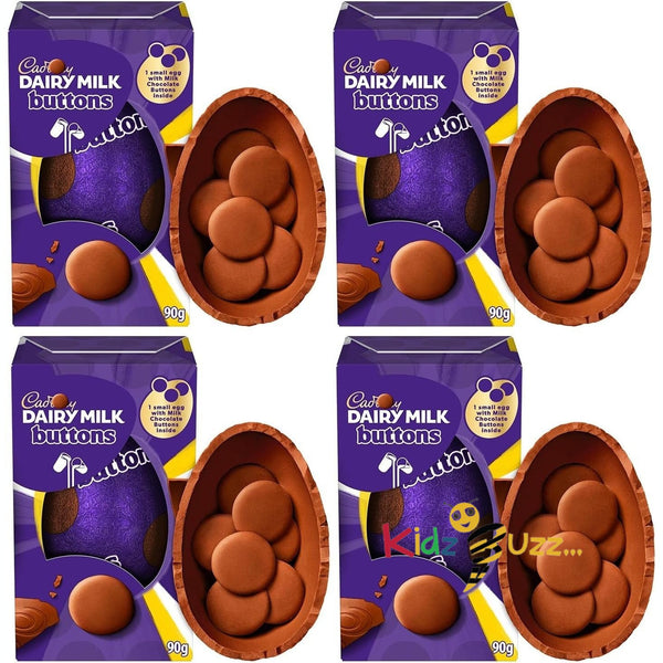 4 x Cadbury Dairy Milk Buttons Shell Chocolate Easter Egg 90g
