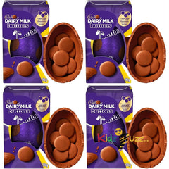 4 x Cadbury Dairy Milk Buttons Shell Chocolate Easter Egg 90g