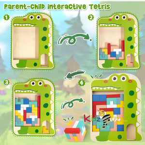 New Wooden Blocks Puzzle Brain Teasers Toy - Educational Toy Pattern Blocks