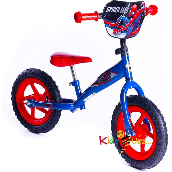 Huffy Marvel Spiderman Balance Bike Blue and Red 3-5 Year old