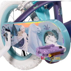 Huffy Disney Frozen 12" Kids Bike with Front Doll Carrier, Metallic Purple Finish – Ideal for Girls Aged 3 to 5