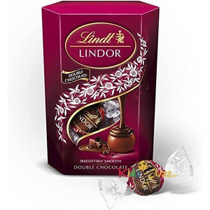 Lindt Lindor Double Chocolate Truffles Box - Approx 16 balls, 200 g