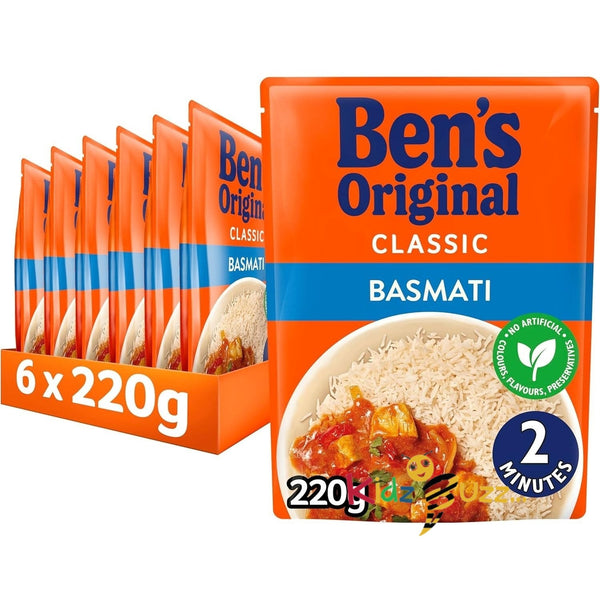 Ben's Original Basmati Microwave Rice  6 x 220 g pouches