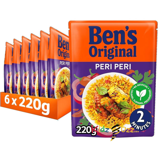 BEN'S ORIGINAL Peri Peri Microwave Rice, 6 x 220g pouches