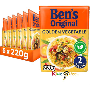 BEN'S ORIGINAL Golden Vegetable Microwave Rice 6 x 220g pouches