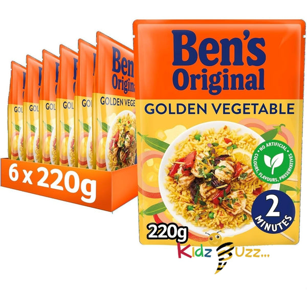 BEN'S ORIGINAL Golden Vegetable Microwave Rice 6 x 220g pouches