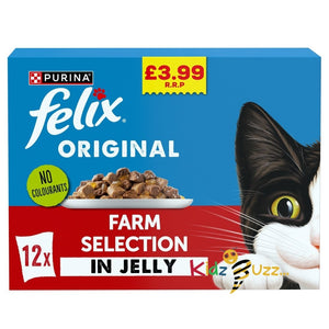 FELIX Original Farm Selection in Jelly Wet Cat Food 12x85g PMP (48 Packs)