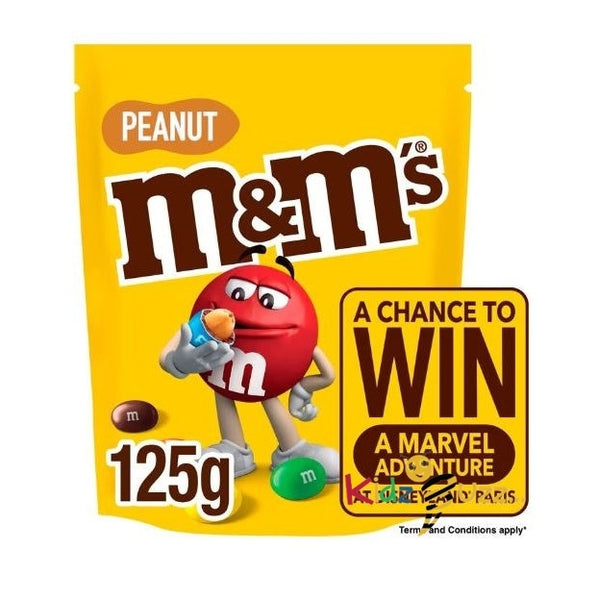 M&M's Crunchy Peanut & Milk Chocolate Bites Pouch Bag 125g X 3