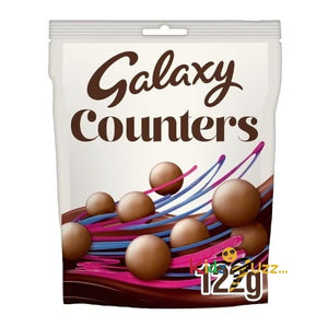 Galaxy Counters Milk Chocolate Buttons Pouch Bag 122g (Pack Of 3)