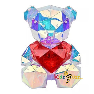 XMas, Valentine's Day Premium Crystal Red Heart Teddy Bear Gift Box (Size 15 cm)