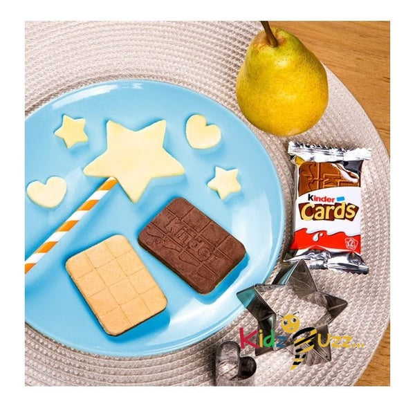 3 X Kinder Cards Cocoa & Milk Biscuit Wafers Multipack, 8 X12.8g