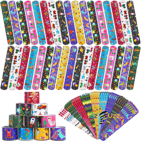 Slap Bracelets for Kids Slap Bands Wristband Party Favors Snap Bracelets