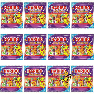 HARIBO Jelly Beans with 6 Delicious Fruit Flavours, Sugar Coated Gums 140g (Pack of 12)