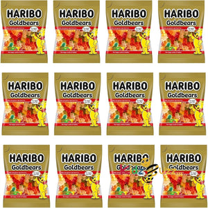 HARIBO Goldbears Gummy Bears – Assorted Fruit Flavors 140g (Pack of 12)