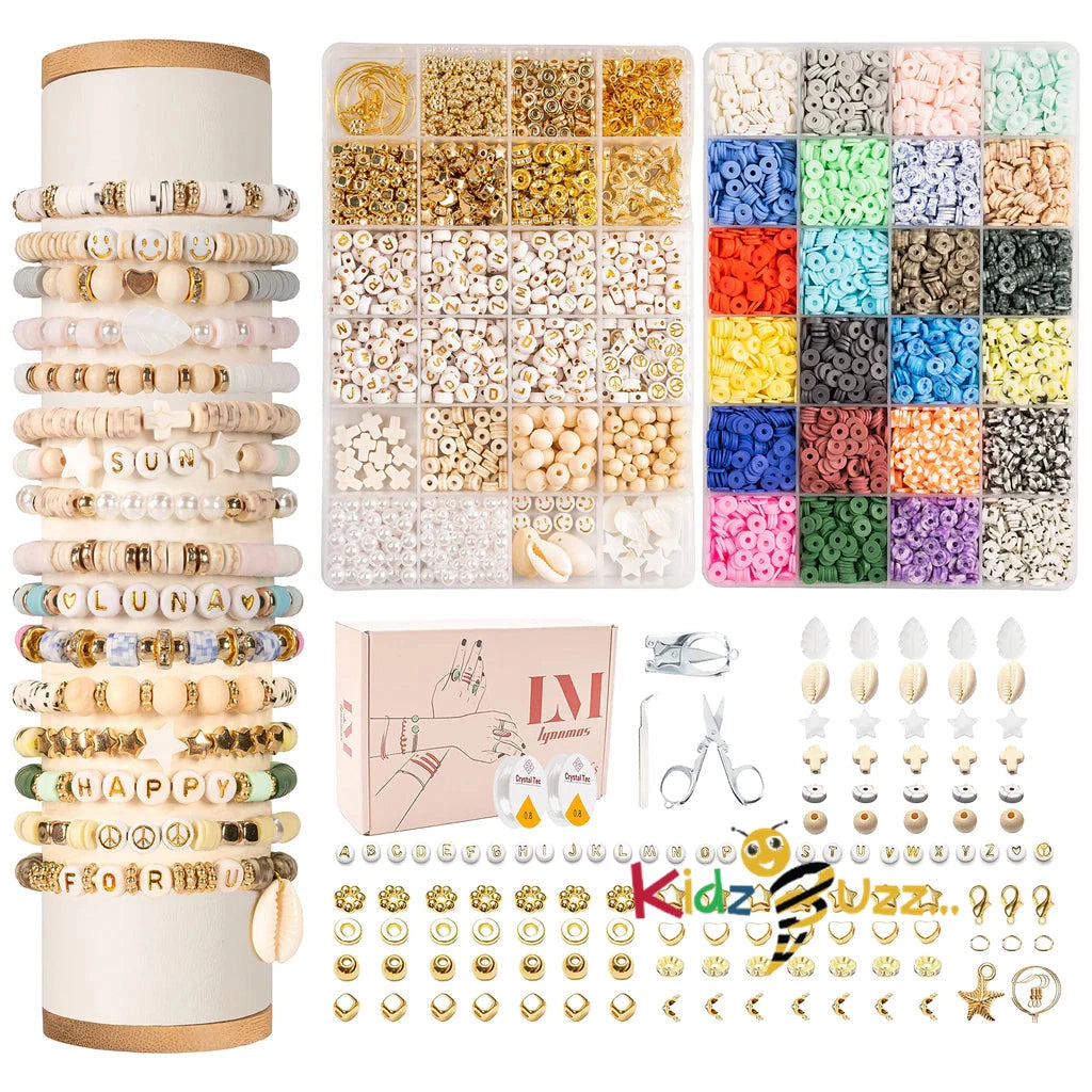 Clay Beads 8000 Pcs 2 Boxes Bracelet Making Kit - 24 Colors