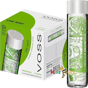 VOSS Lime Mint Flavoured Sparkling Water, Pack of 12 x 375ml
