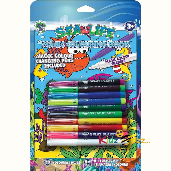 Magic Colouring Book Sea Life With Magic Colour Changing Pens