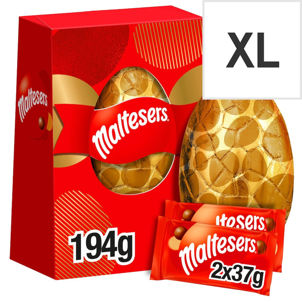 Maltesers Milk Chocolate Easter Egg 194g - 2 Pack -Perfect For Easter