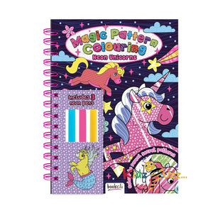 Magic Pattern Colouring Book Neon Unicorns