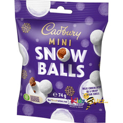 Snow Balls Cadbury Dairy Milk Chocolate Mini Bag 74g X 12 Pack