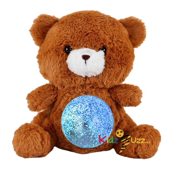 Fudge The Teddy With Light Soft Toy Magic Belly Bear